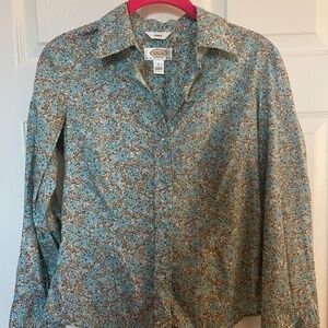 Talbots Stretch Flower Blouse - Size P